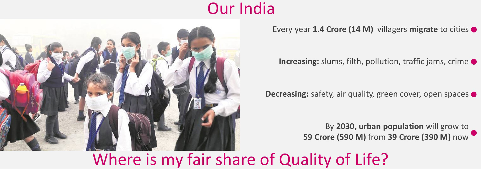 Where is my fair share of Quality of Life?